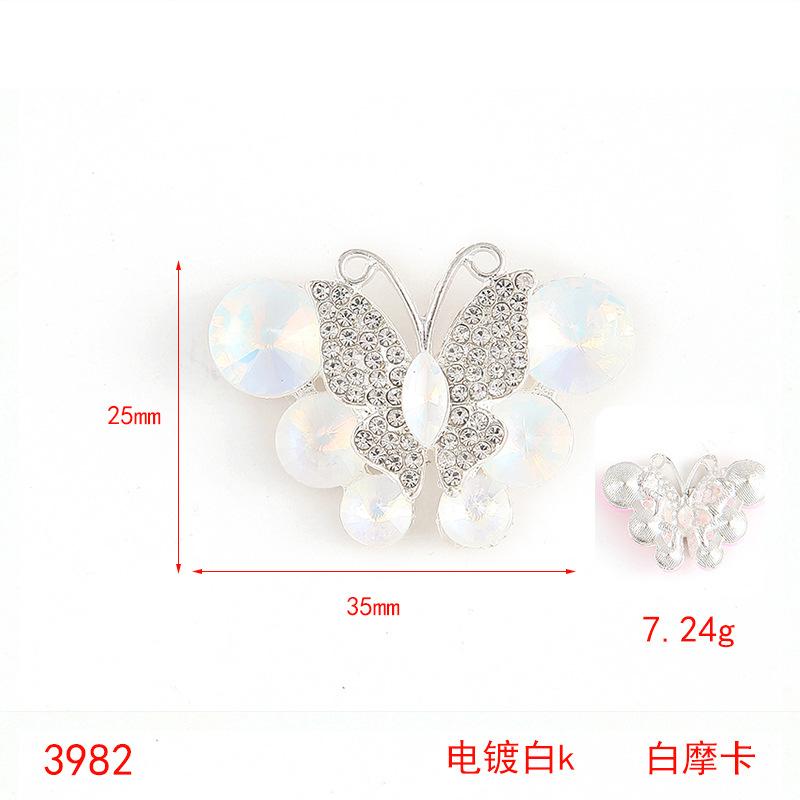 Alloy Stained Glass Butterfly Mocha Drill Disc Butterfly Jewelry Accessories Hair Accessories Bags Accessories