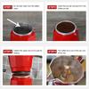 Red Moka Pot Aluminum Italian Coffee Maker Coffee Supplies Coffee Maker  Coffee Making