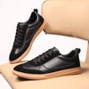 Fashion Luxury Brand Men's Casual Shoes Black Sneakers Genuine Leather Comforthable Mens Casual Shoes Tenis Masculino Outdoor Footwear