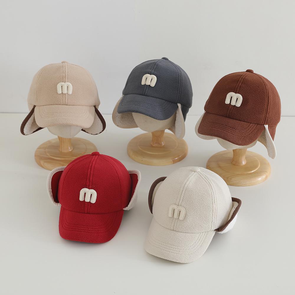 Kinder Herbst/Winter Lammwolle Baseballkappe mit Ohrenschutz