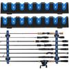 1 pair Horizontal Fishing Rods Storage Rack Wall Mount Fishing Poles Holder Stands For Garage 8-Rods Vertical Plastic Holders 4