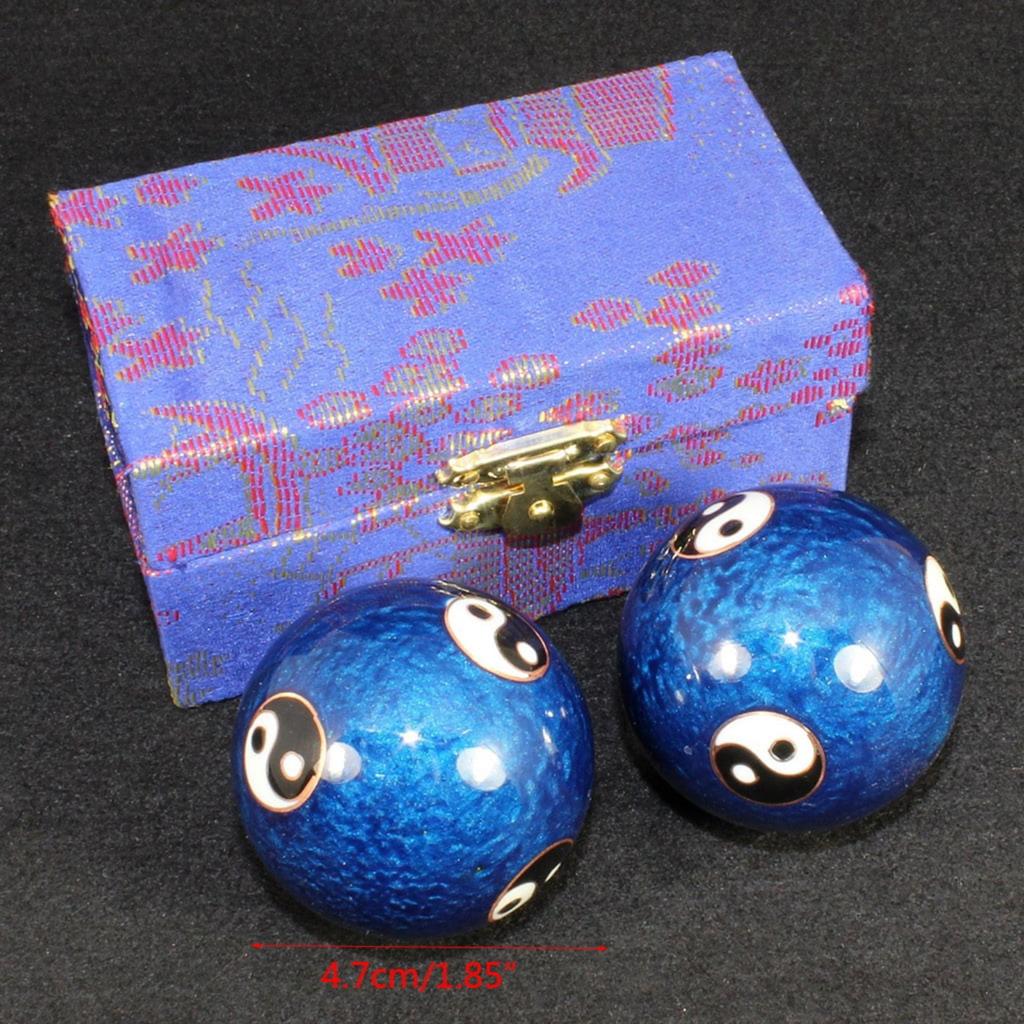 2pcs Chinese Baoding Balls Chinese Medicine Balls Metal Meditation Balls Health Balls with Chimes for Hand Relief