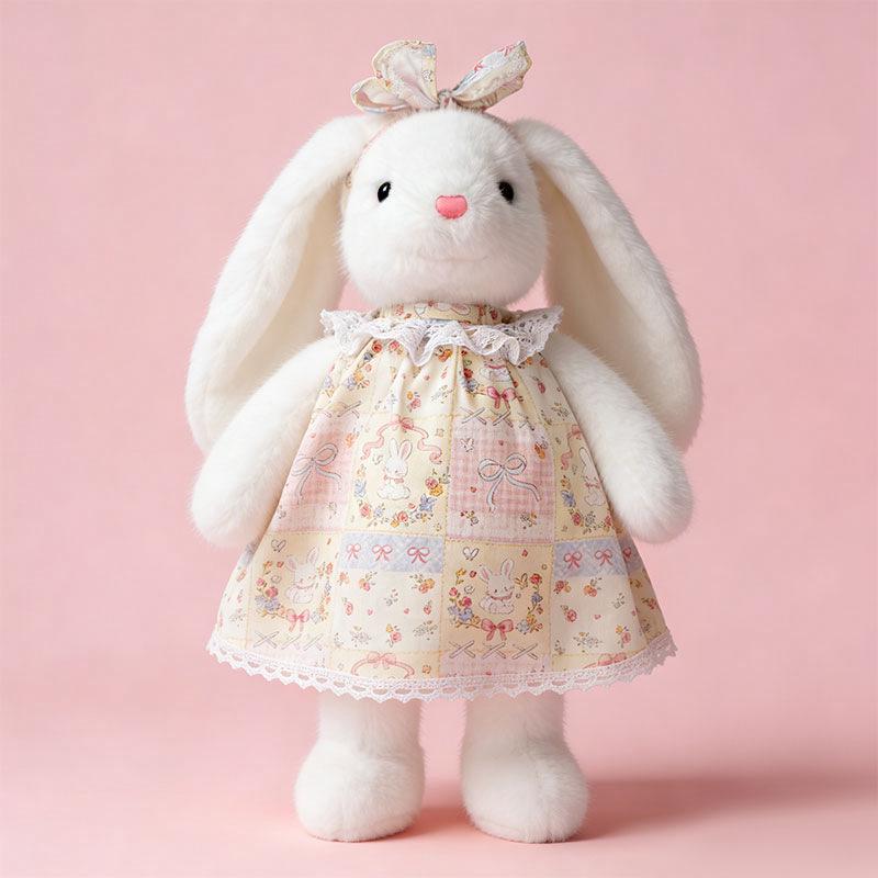 Three-Color Rabbit Plush Doll: Cute, Detachable, Soothing Toy for Kids & Girlfriends, Perfect Birthday Gift