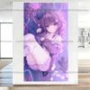 Cute Anime Wall Tapestry Girl Pink Purple Aesthetic Room Decor Bedroom Hanging Fabric Poster Background Home Decoration Gift