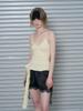 Lami Strap Point Satin Pants (Black Color)