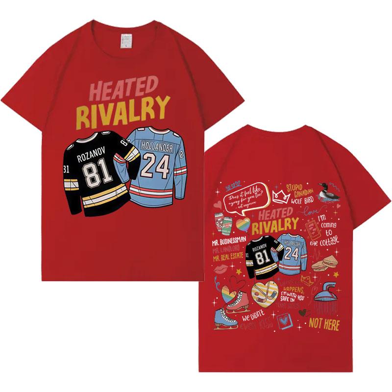 Heated Rivalry Shane Hollander Ilya Rozanov Trendy Graphic Tshrit Men Women Clothing Streetwear Tee Shrits Casual Short Sleeves