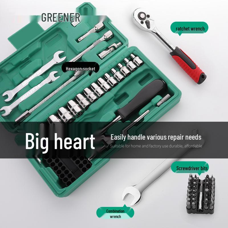 Quick Ratchet Socket Wrench Set for Car and Motorcycle Repair