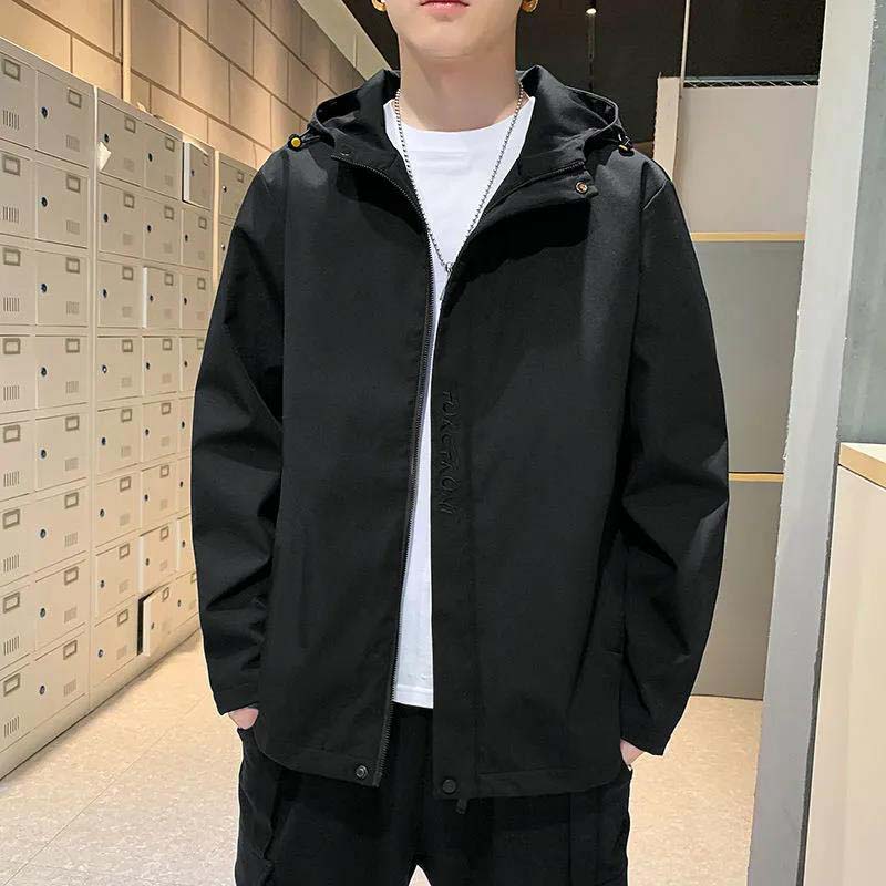 

Мужская куртка осень-зима 2021, новая куртка с капюшоном, свободная мужская куртка M