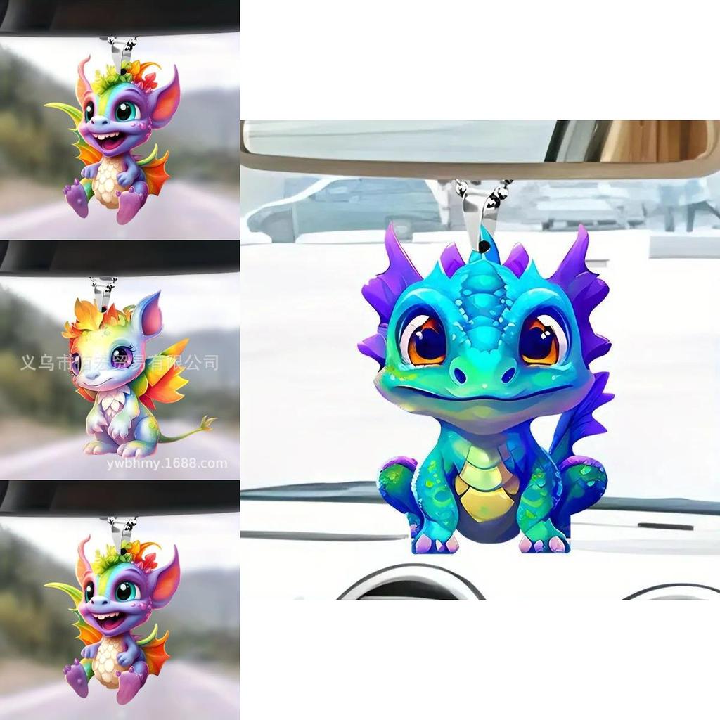 Dragon Acrylic Decorative Hanging Pendant For Car Interior Mirror With Cartoon Style