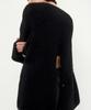 Teulimingbeodeu Sleeve Slit Boat Neck Knit [ Black ]
