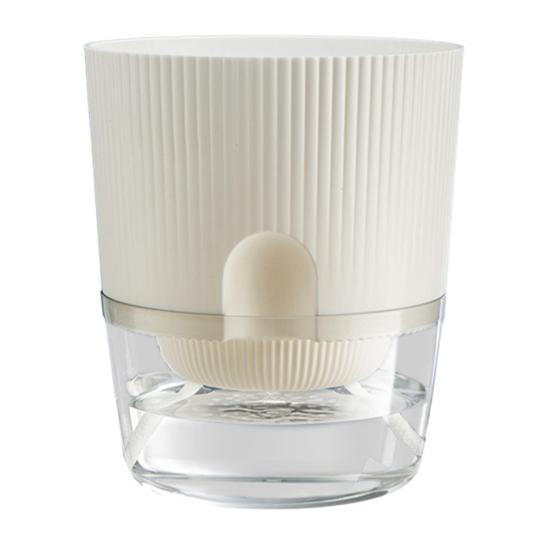 Self Watering Plant Pot Orchid Planter with Wick Ropes Flower Pot with Drainage Holes Transparent Water Reservoir for Indoor Plants Home Office Decor