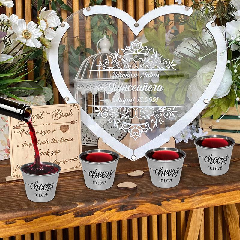 12Pcs Wedding Banquet Gift Small Wine Glass Set Bridal Souvenir Bridal Shower Birthday Event Gift Party Gift