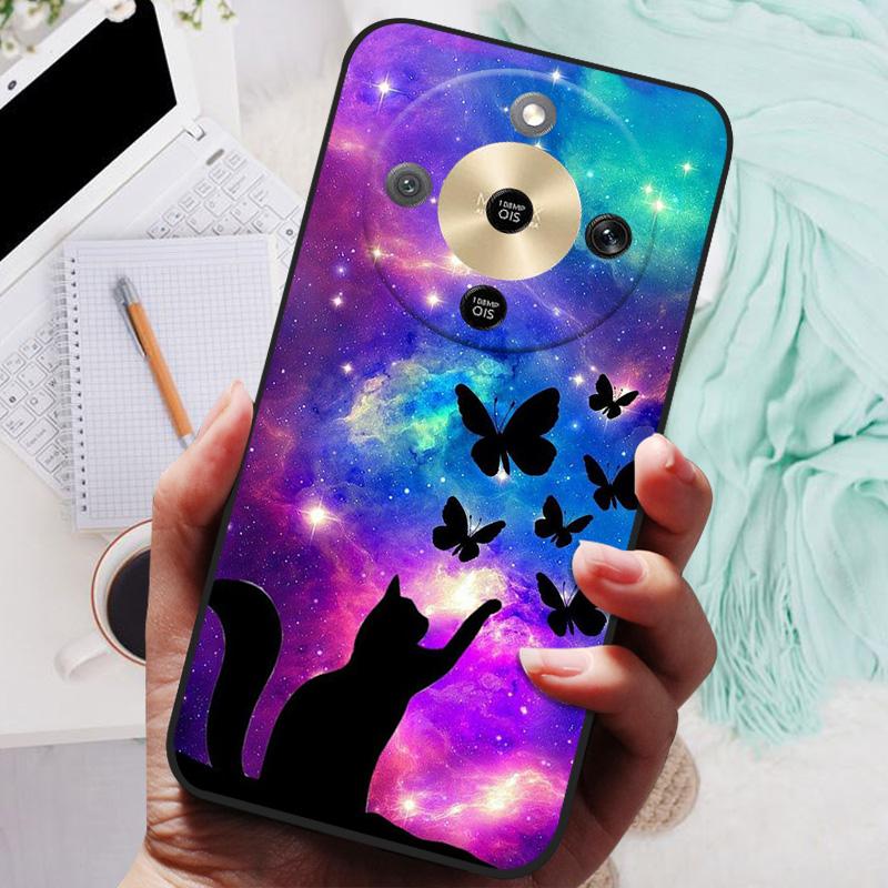 Für Honor X9d 5G Hülle NEU TPU Silikon Stoßfest Katze Handyhülle Für Honor Magic 8 Lite Funda Honor X70 Druck Weiche Hülle
