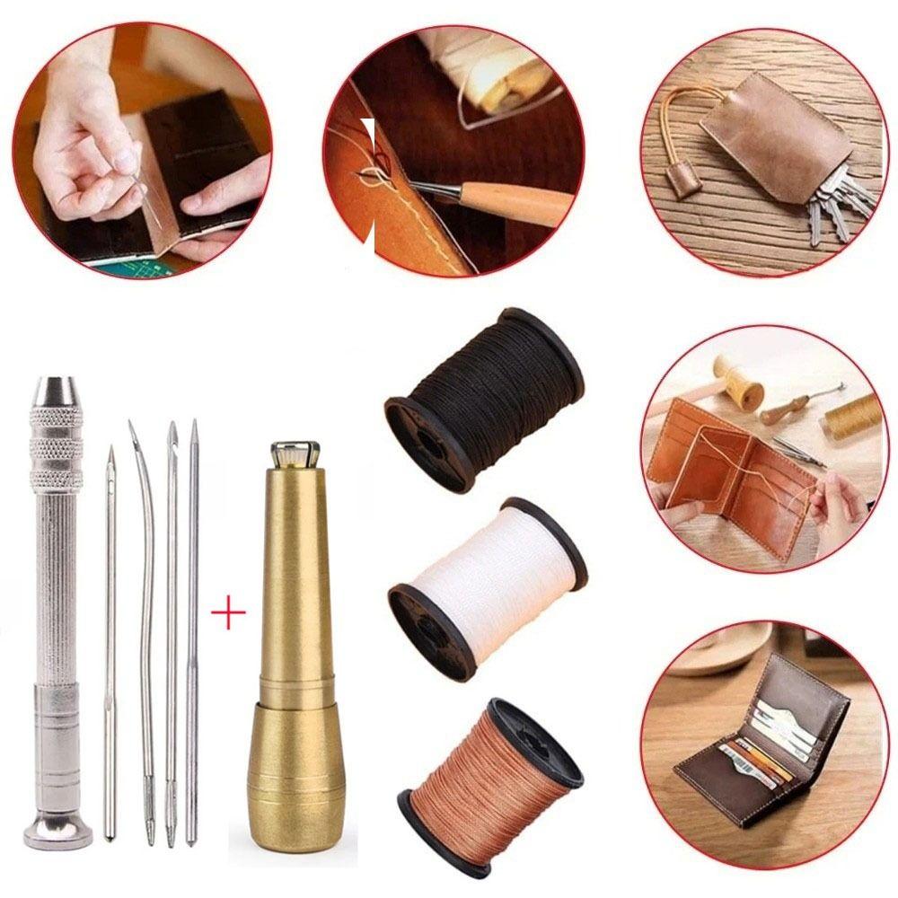 9 pcs/set DIY Craft Shoe Thread Repair Tool Straight Hook Hand Quilting Needles  Shoes  Punching