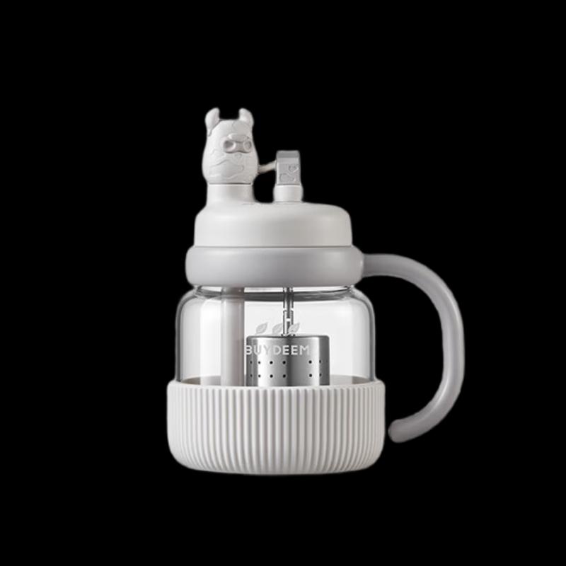 Портативная стеклянная бутылка Beiding для заваривания чая с трубочкой