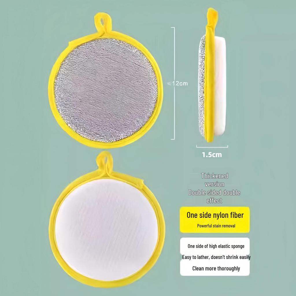 Dual-Sided Non-Stick Oil Cleaning Sponge for Kitchen Dishwashing