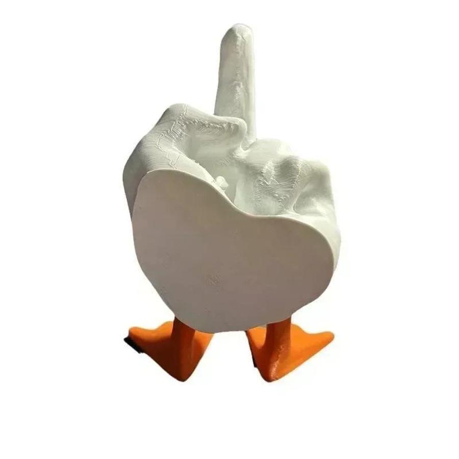 1 Stück Ente Lustig Kreativ Mittelfinger Enten Hausdekoration Statue Harz Handwerk Garten Hof Und Mikro Landschaft Figuren