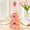 Borosilicate Glass Straw Cup with Bear Design - Reusable Drinking Glass for and Tea