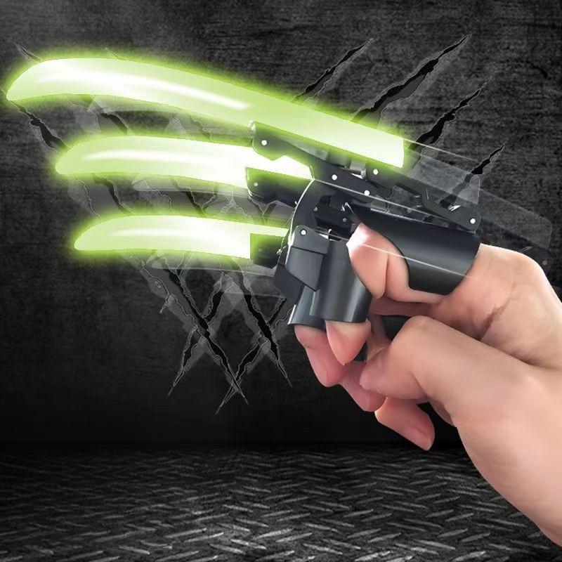 Einziehbares Wolfskrallen-Fingerspielzeug - Spaß & Sicher, Ausziehbares Design, Wolverine-Krallen Cosplay, Perfekt für Rollenspiele, Kostümpartys