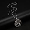 Teamer Vintage Tree of Life Yggdrasil Pentacle Amulet Star of David Viking Tunes Portugal Necklace Pendant Antique Silver Color