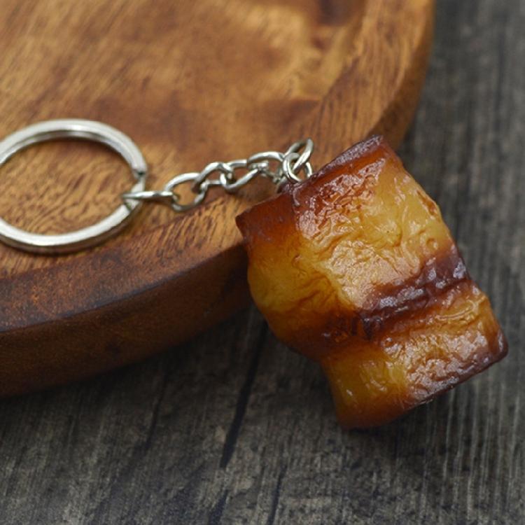 6 Pcs Chicken Wing Keyrings Decorative Keychain Car Key Chain Simulation Food Keychain Hanging Ornaments Bag Pendant