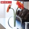 European Crystal Glass Small Vase, Fresh Tabletop Ornaments, Flower Plant, Transparent Bottle, Modern Home Decoration Accessorie