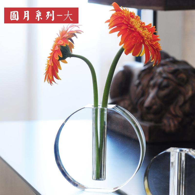 European Crystal Glass Small Vase, Fresh Tabletop Ornaments, Flower Plant, Transparent Bottle, Modern Home Decoration Accessorie