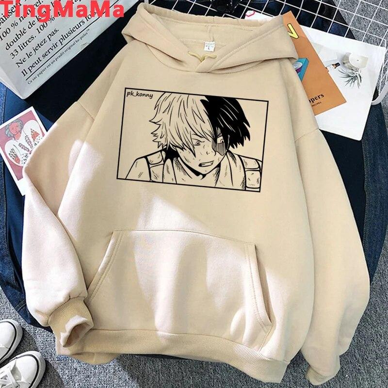 My Hero Academia Shoto Todoroki hoodies Unisex y2k aesthetic printed Korea 2021 Unisex pullover 2021 Unisex Hoodie