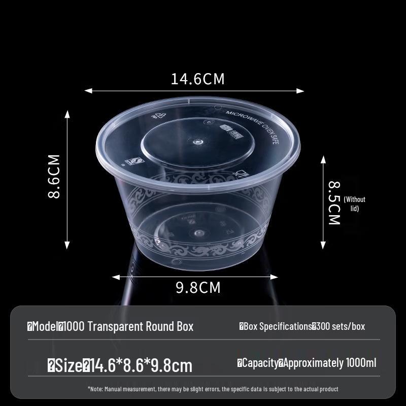 Handun Disposable Round Meal Containers with Lids