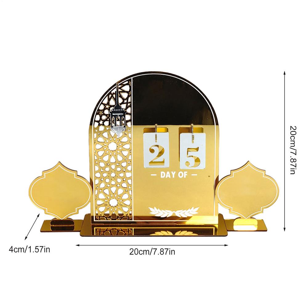 Ramadan Countdown Calendar Table Decoration Middle Eastern Festivals Countdown Decor Advent Acrylic Tabletop Decor
