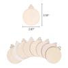Creative Unfinished Round Wooden Discs with Holes Christmas DIY Art Crafts Hanging Wood Slices Festival Decoration Ornaments