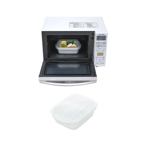 [TANAC] Made In Japan X Easy Steamer X Microwave Safe [Includes Colander X Microwave Cooking X Warm Vegetables X Steamed Foods] Steamer Cooking Warm V