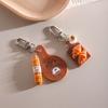 Stylish Original Bread Buckle Keychain Unique Creative Designs Sturdy Alloy Resin Materials for Backpack Decoration