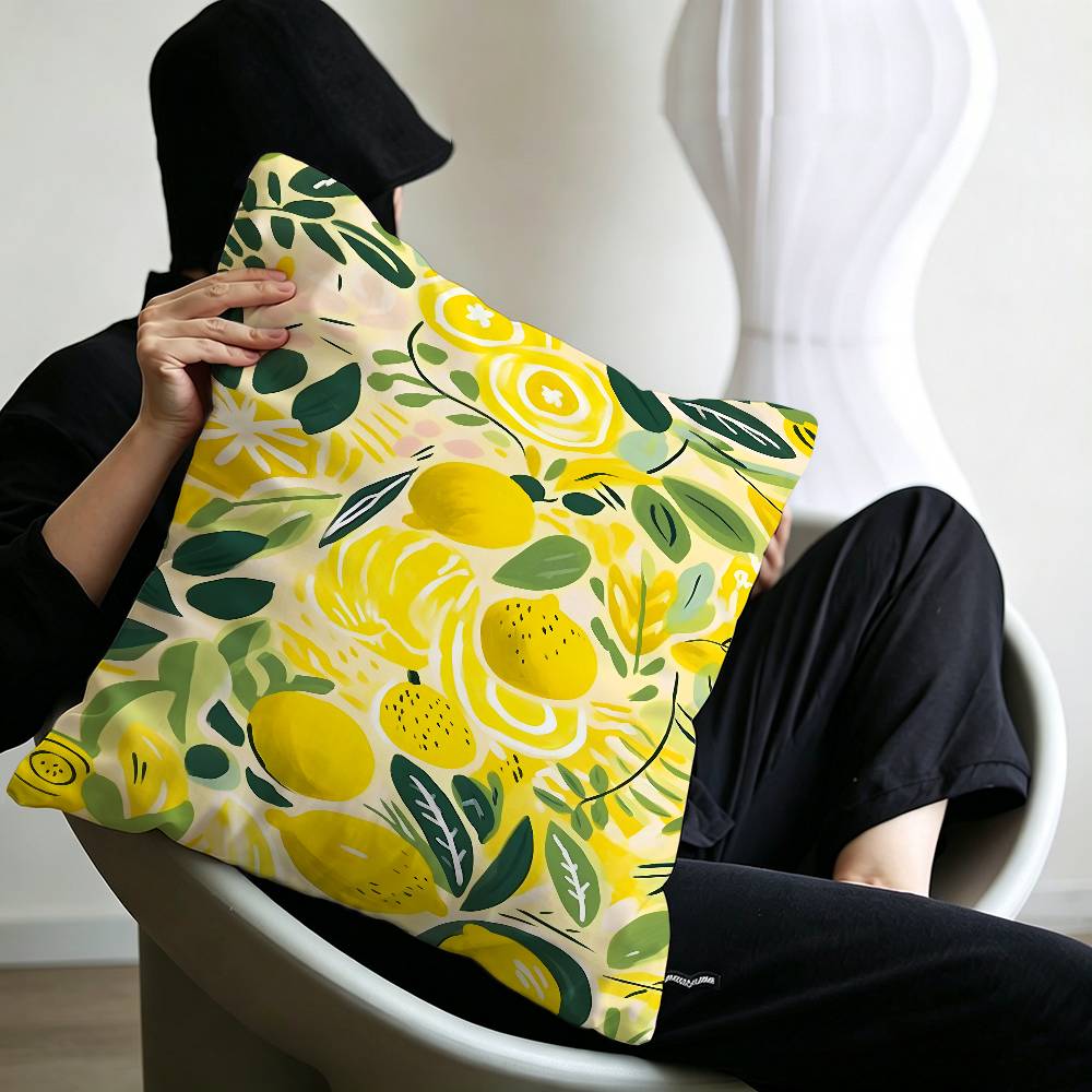 Fruit Lemon Pillow Cover for Bedroom Room and Living Room Sofa Decorative Cushion Cover