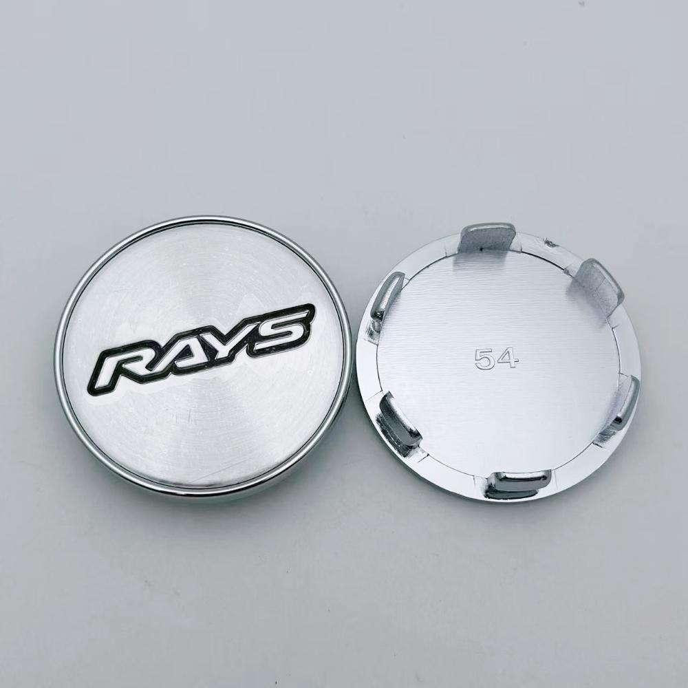 4pcs 54mm 49mm RAYS Logo Emblem Badge Car Wheel Center Caps Wheel Hub Centre Cover Rim Hubcaps Replace Car Styling Accessories