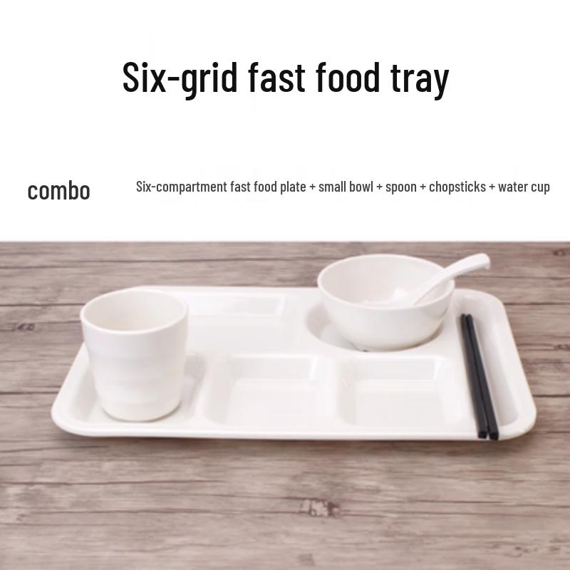 Thickened Melamine Divided Lunch Tray