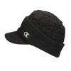 Champion Knit Cap with Visor Mixed-Breasted (Black)