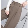Fashion New Solid Straight Casual Wide Leg Pants Women Slim Fit High Waist Loose Women's Long Suit Pants Elegant Office Lady Simple Trousers 26034