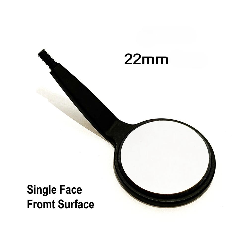 1 Stück Oberflächen-Mundspiegel Odontoskop Mundpflege Untersuchung Hygiene Glas Rohdium Spiegel Schwarz 22mm/24mm