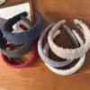 2025 Retro Fashion Solid Color Woolen Headband: Autumn/Winter Versatile Wide Hair Accessory for Women