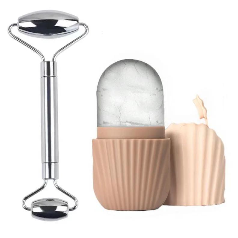 2Pcs  Ice Roller Set Face Massage RollerIce Face Roller Facial Skincare Lifting Contouring Facial Cleansing Skin Care Tools