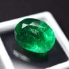 Natural Green Emerald Loose Gemstone 8.60 ct Oval Cut for Jewelry Making and Gem Collections