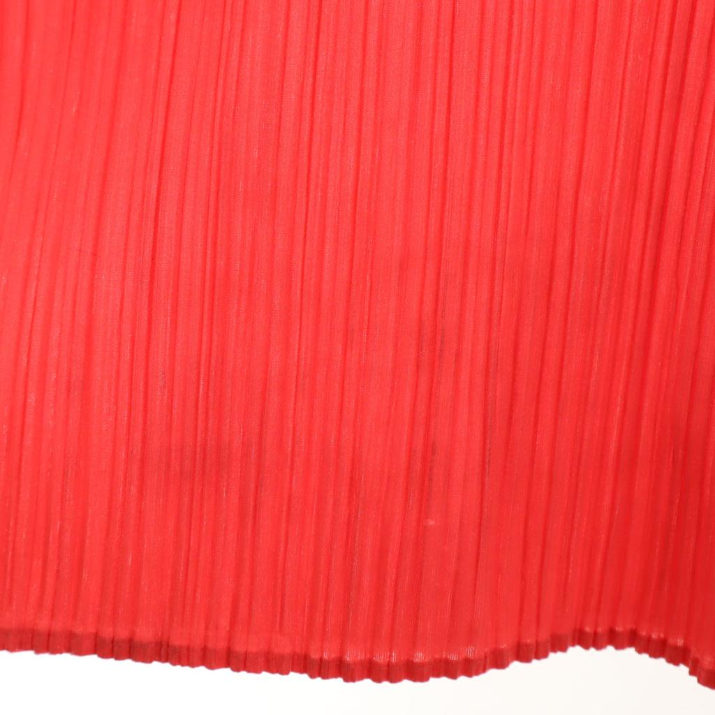 PLEATS PLEASE Made In Japan Short Sleeve Pleated T-shirt 3 Red Women Used