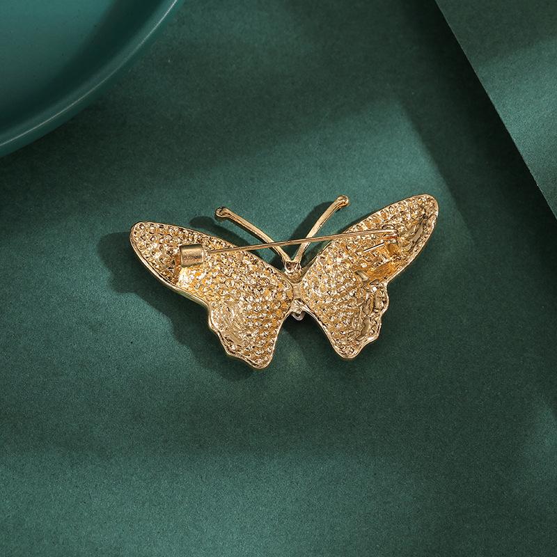 Gradually Change Color Blue Butterfly Brooch High-end Light Luxury High-end Women's Design Coat Sweater Corsage Pin