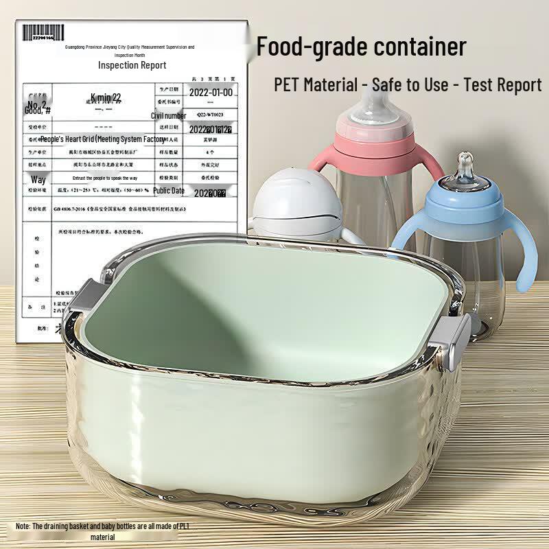 8-Piece Double-Layer Vegetable Washing & Drain Basket Set