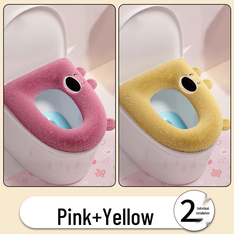 Waterproof Velvety Toilet Seat Cover with Zipper - Thick, Dirt-Resistant, All-Season & Washable