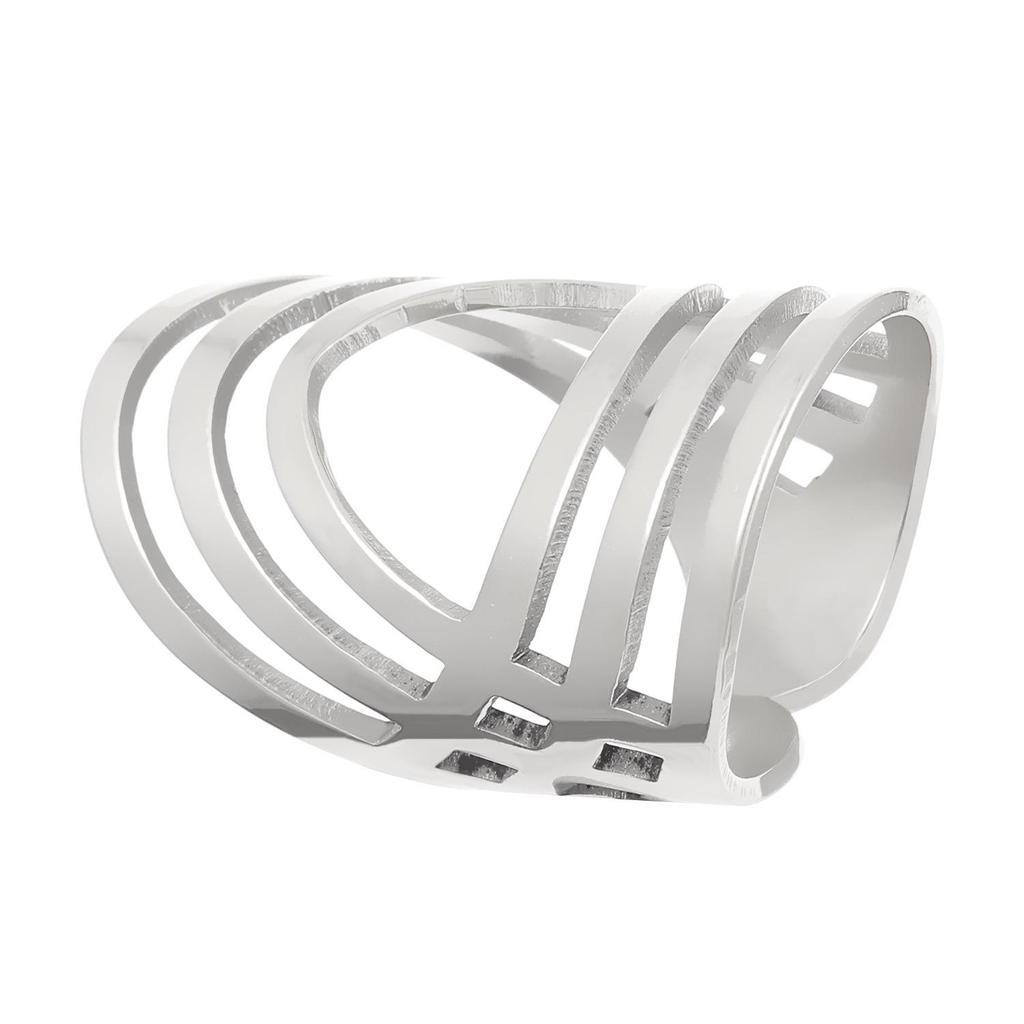 High-End Edelstahl Blumen- & Seestern Offener Ring für Damen