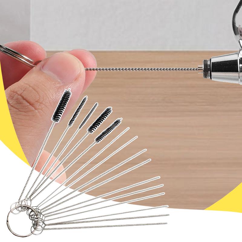 Perii de Curățare Aerograf Spălare Ac Kit Oțel Inoxidabil Cu 5 Perii 10 Ace de Curățare Pentru Motor Exterior ATV