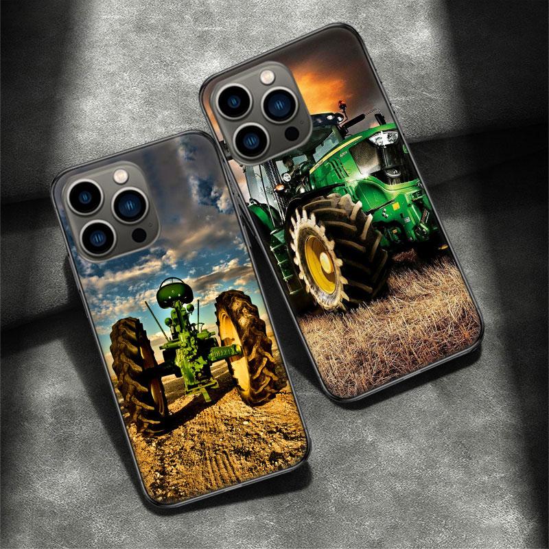 Farm Vehicle Tractor Phone Case For Apple Iphone 16 15 Plus Soft 13 12 Mini Cover 11 14 Pro Max Capa X XS XR 8 7 Shell Coque Sil