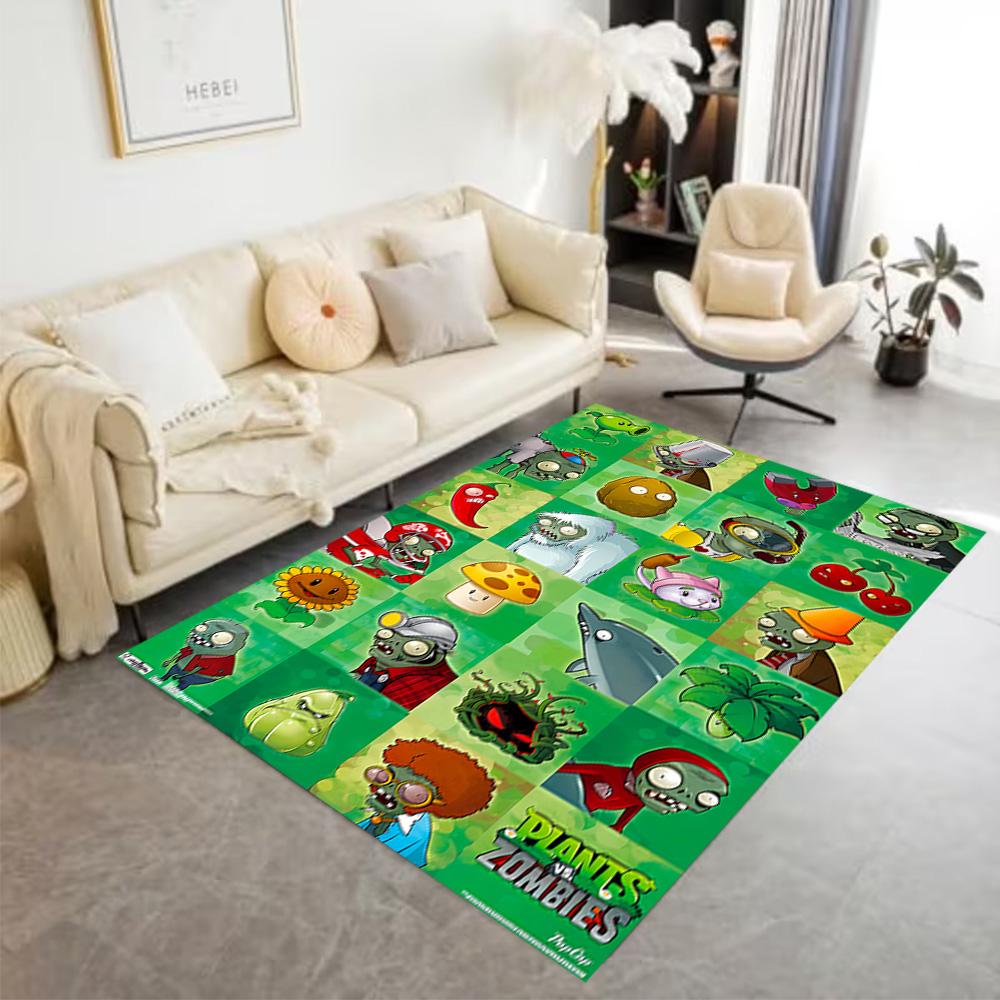 Plants Vs Zombies 2: Tappeto Design Garden Warfare per Soggiorni Corridoio Esterno Dormitori Tappeto Antiscivolo Decorare Uffici